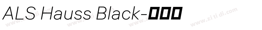 ALS Hauss Black字体转换